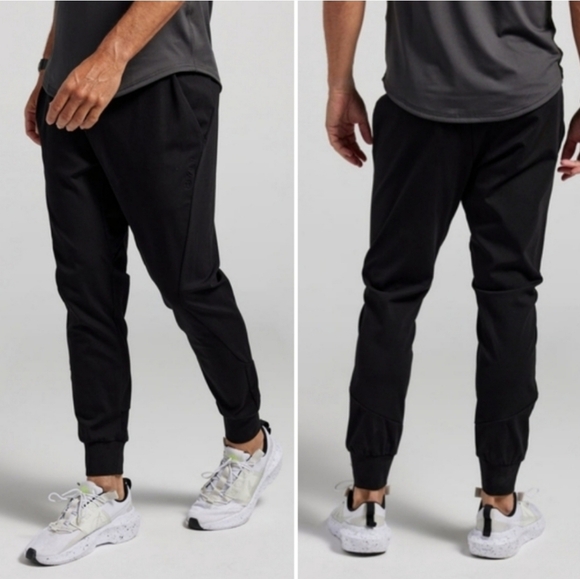 BYLT Basics Men's Black Premium Jogger SweatPants Size Medium Drawstring Pockets - Picture 1 of 10